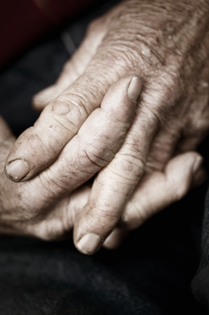 Elderly Hands by Lisa Edmonds