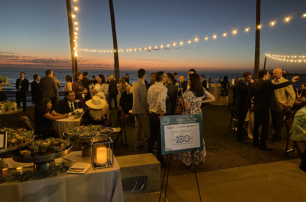 Attendees enjoying an Evening at La Jolla.